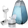 Kit Barraca Banheiro Pop Up + Vaso Sanitrio Porta Potti 24 L Ecocamp + Pia Lavatrio Porttil 17l