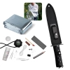 Kit Manta Trmica Aluminizada para Emergncia + Faca de Ao com Kit de Sobrevivncia Delta para Pesca Camping