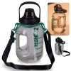 Garrafa de gua Fitness Squeeze 1,8 Lts com Trava Alas Ajustveis Suporta Celular Academia Esportiva Preta Mor