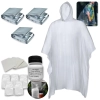 Kit Capa de Chuva Impermevel + Reposies para Shit Tube + 3 Mantas Termicas Essenciais Acampamento
