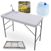 Kit Pia Lavatorio Port�til Mesa Dobravel Sink + Gal�o Dobravel 10 Litros Colaps�vel Gallon Ntk Camping