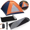 Kit Saco de Dormir Max 2 em 1 Pesca+ Barraca Camping 4 Pessoas Panda + Isolante Trmico Trilha Pesca
