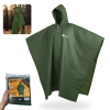 Poncho Capa de Chuva com Capuz Imperme�vel para Emergencia Adulto em Pvc Verde Camping e Pesca