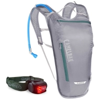 Kit Mochila de Hidratao para Corrida 2l Camelbak Classic + Lanterna de Cabea Mistik com Luz Vermelha