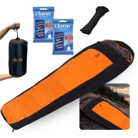 Kit Saco de Dormir Xtreme Sarcfago -5c  +15c + Paracord Corda 10 M + 20 Pastilhas Purificadoras para gua
