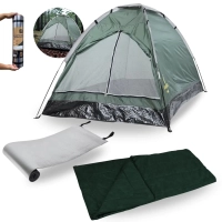 Kit Camping Barraca Koala 2 Pessoas + Isolante Trmico 1,80 M + Saco de Dormir Solteiro Trilha Pesca