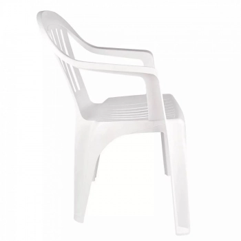 Kit Mesa Quadrada Bela Vista + 4 Cadeiras em Plstico Branca