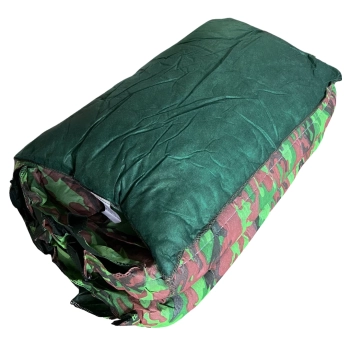 Colchonete Solteiro com Travesseiro Camping Camuflado Verde