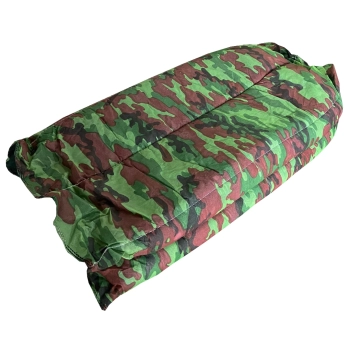 Colchonete Solteiro com Travesseiro Camping Camuflado Verde