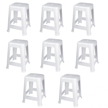 Kit 8 Banquetas Bela Vista em Plstico Suporte Ate 120kg