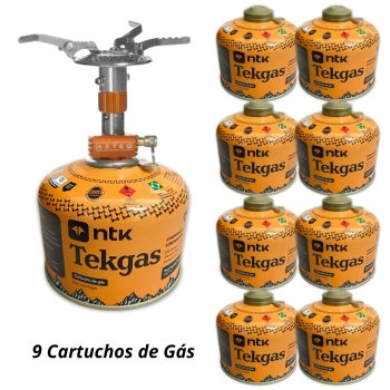Kit Fogareiro Compacto Spark + 9 Cartuchos Gs