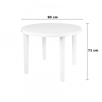 Kit Mesa Plstica Desmontavel 90cm + 4 Cadeiras Bistr em Plstico Branca