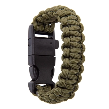 Pulseira Survival Tamanho M com Apito e Pederneira Guepardo