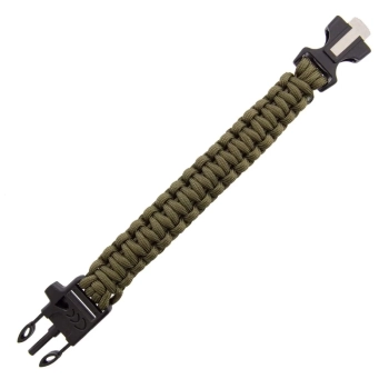 Pulseira Survival Tamanho M com Apito e Pederneira Guepardo