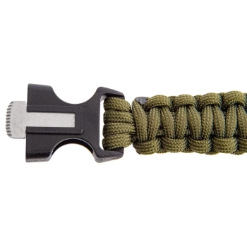 Pulseira Survival Tamanho M com Apito e Pederneira Guepardo