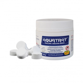 Aquatrat Tricloro Tabletes 400g Genco Desinfetante de Água para Consumo Humano