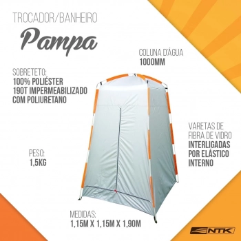 Kit 2 Barracas Banheiro Trocador de Roupa Pampa Nautika para Camping / Obras