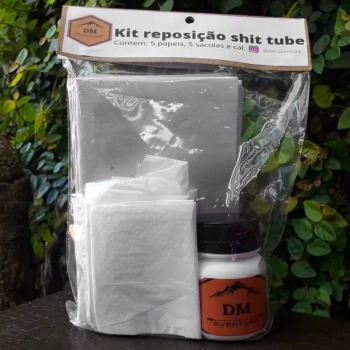 Shit Tube Pote Coletor Porta Dejeto 1 Litro + Kit Reposio