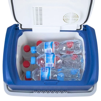 Kit Cooler Termoeltrico 24 L Mini Geladeira 12 V Ntk + 2 Blocos de Gelo Artificial