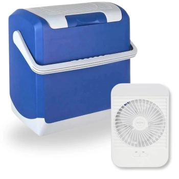 Kit Cooler Termoeltrico 24 L Mini Geladeira 12 V + Ventilador / Luminria Porttil