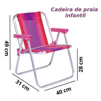 Kit Caixa Termica Pequena Cooler 6 L Roxo / Lils + Cadeira Rosa Infantil Parques