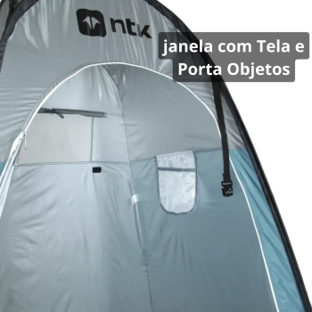 Kit Barraca Banheiro Porttil Trocador Pop Up 1,90 M Ntk + Ducha Eltrica 12v Shower