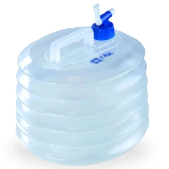 Galo Colapsvel 10 Litros Sanfonado Recipiente de gua Dobrvel Compacto Camping e Trilhas Gallon Ntk