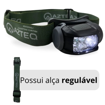 Lanterna de Cabea Mistik Azteq com Luz Vermelha 140 Lmens Iluminao em Dois Sentidos
