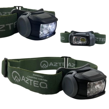 Kit Saco de Dormir Xtreme Sarcfago -5c  +15c + Lanterna de Cabea Mistik Azteq Luz Vermelha Camping Pesca