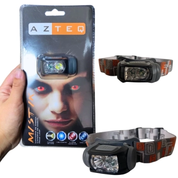 Kit Saco de Dormir Xtreme Sarcfago -5c  +15c + Lanterna de Cabea Mistik Azteq Luz Vermelha Camping Pesca