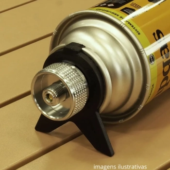 Adaptador para Gas Tubo de Fogareiro Cabea Refil Conversor Campgas Compacto em Aluminio Controle Rotativo Ntk