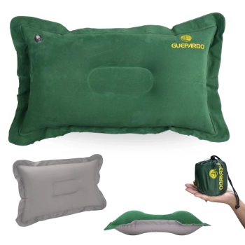 Almofada Travesseiro Smart Inflvel Impermevel Verde Guepardo para Camping Pesca Passeio Viagem