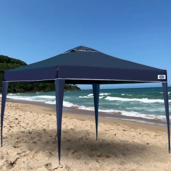 Gazebo Articulado X-flex Azul Mor Tenda Praia 3x3 Barraca Praia Sanfonada