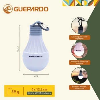 Lampada Inteligente Led 80 Lmens Luminria Lanterna Porttil Camping Pesca Tent Megalite Trilha