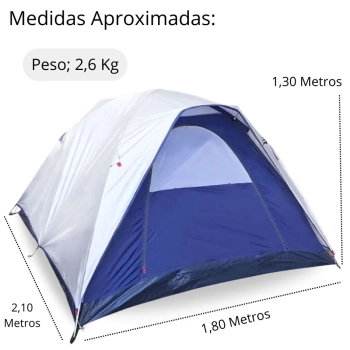Barraca Dome Ntk 3 Pessoas Coluna D gua 1800mm Camping e Pesca