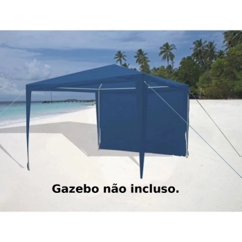 3 Paredes Fantasy Azul Compatvel para Gazebo 3m X 3m Base e Topo
