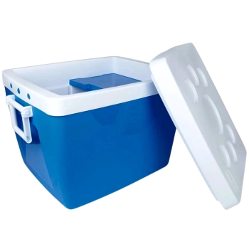 Caixa Trmica Grande 75 Litros com Alas Laterais e Divisria / Cooler Azul